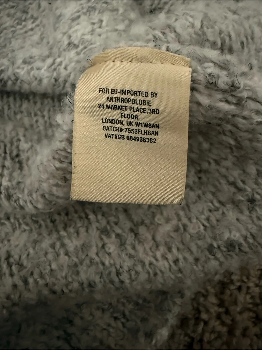 Anthropologie Moth V-Neck Women's Sweater in Heather Gray with Bell Sleeves - Picture 8 of 8